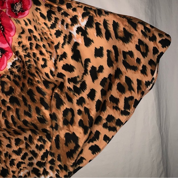 🆕 Sexy One Shoulder Floral Leopard Animal Print Women’s Blouse Medium Shirt Top - Picture 4 of 8